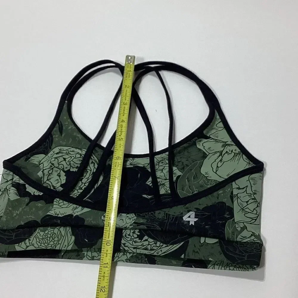 FourLaps Vitality Sports Bra Floral Print XS 4 Laps Sports Bra NWT